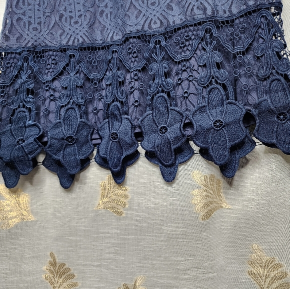 CATO Overlay Lace, 3/4 sleeve, over knee Dress. - Picture 6 of 10